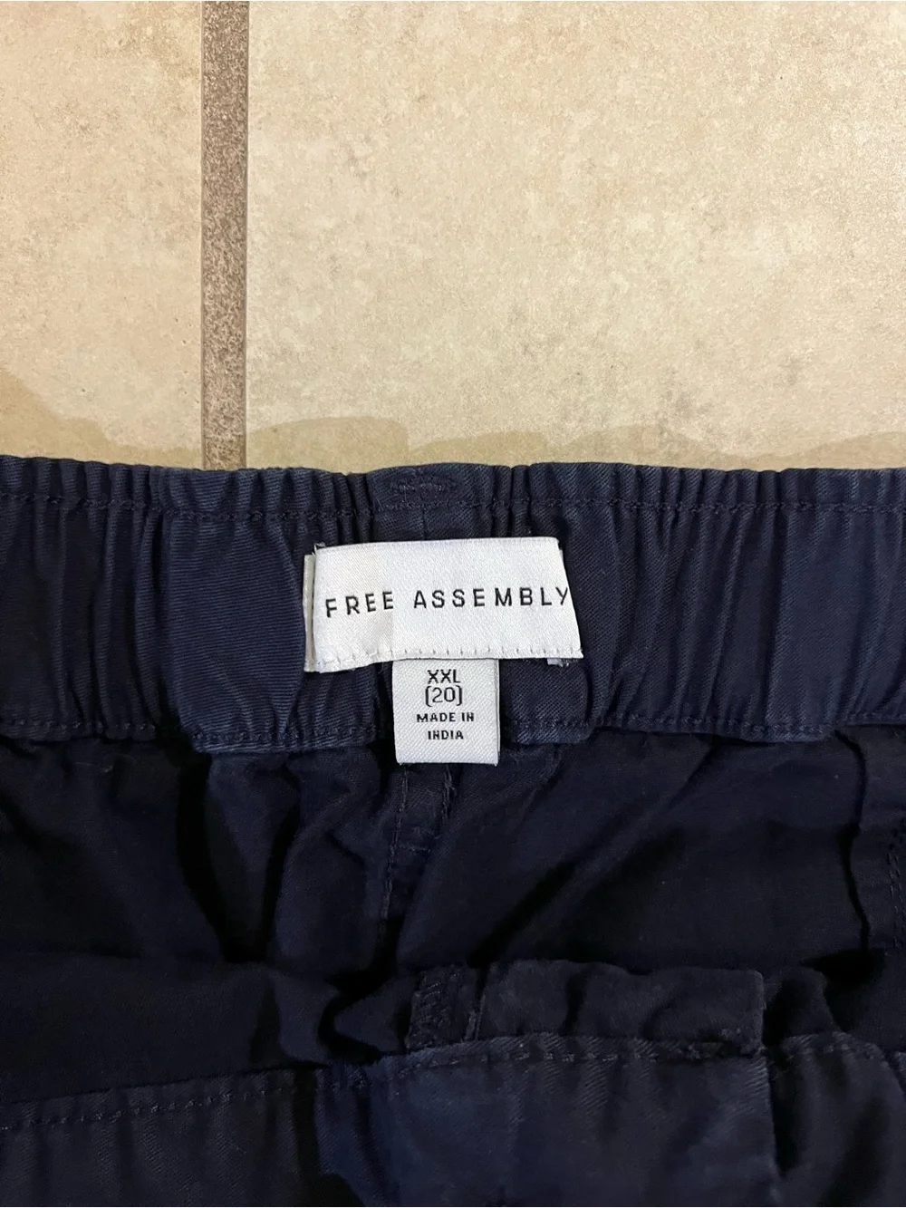 Free Assembly Wide-Leg Navy Pants - Picture 3 of 7